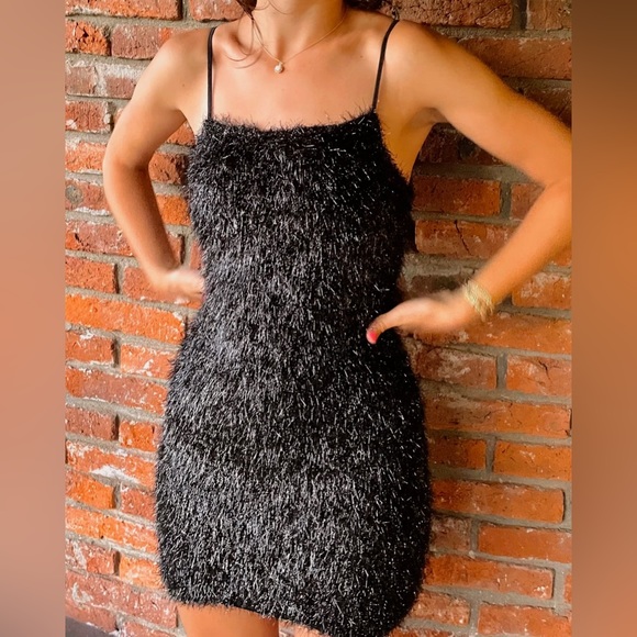 BCBGeneration Fuzzy Metallic Dress XS - Picture 2 of 8